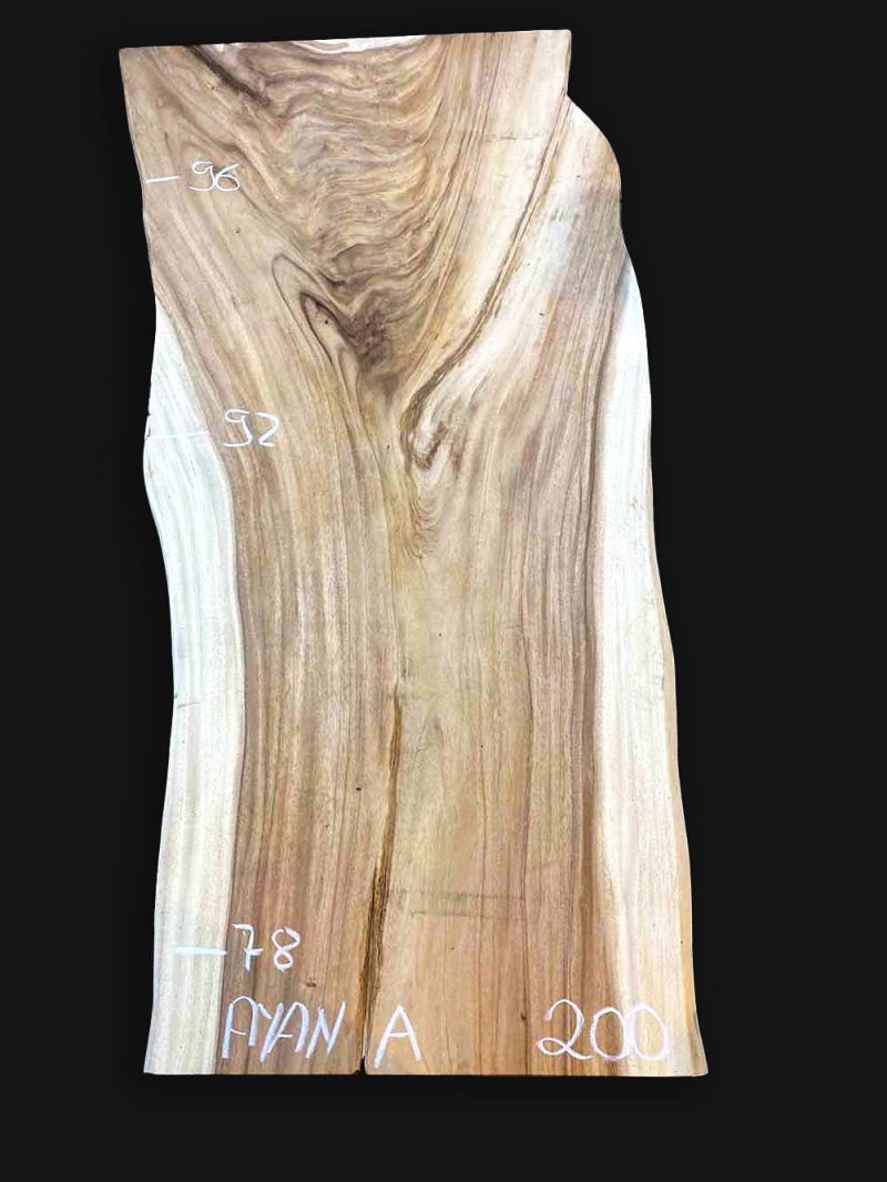 Echtholz Massivholz Tischplatte Akazie Suar 200cm Ayana