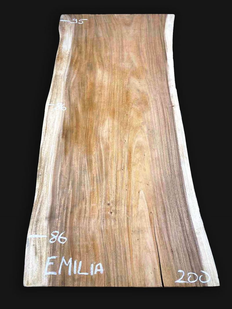 Echtholz Massivholz Tischplatte Akazie Suar 200cm Emilia