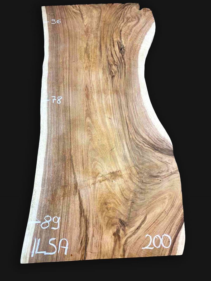 Echtholz Massivholz Tischplatte Akazie Suar 200cm Ilsa