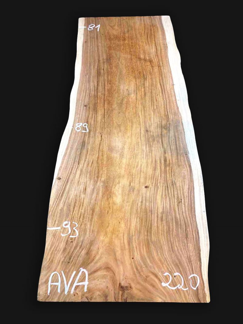 Echtholz Massivholz Tischplatte Akazie Suar 220cm Ava