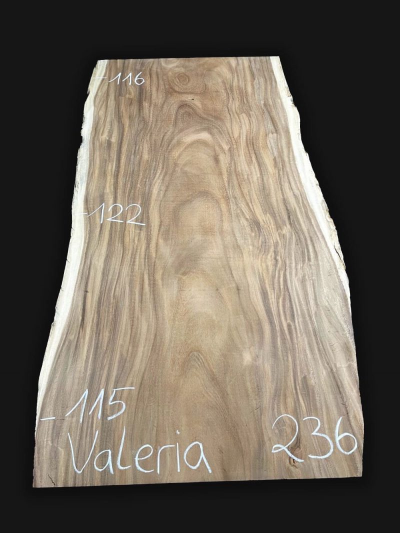 Echtholz Massivholz Tischplatte Akazie Suar 236cm Valeria
