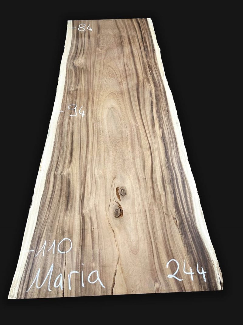 Echtholz Massivholz Tischplatte Akazie Suar 244cm Maria