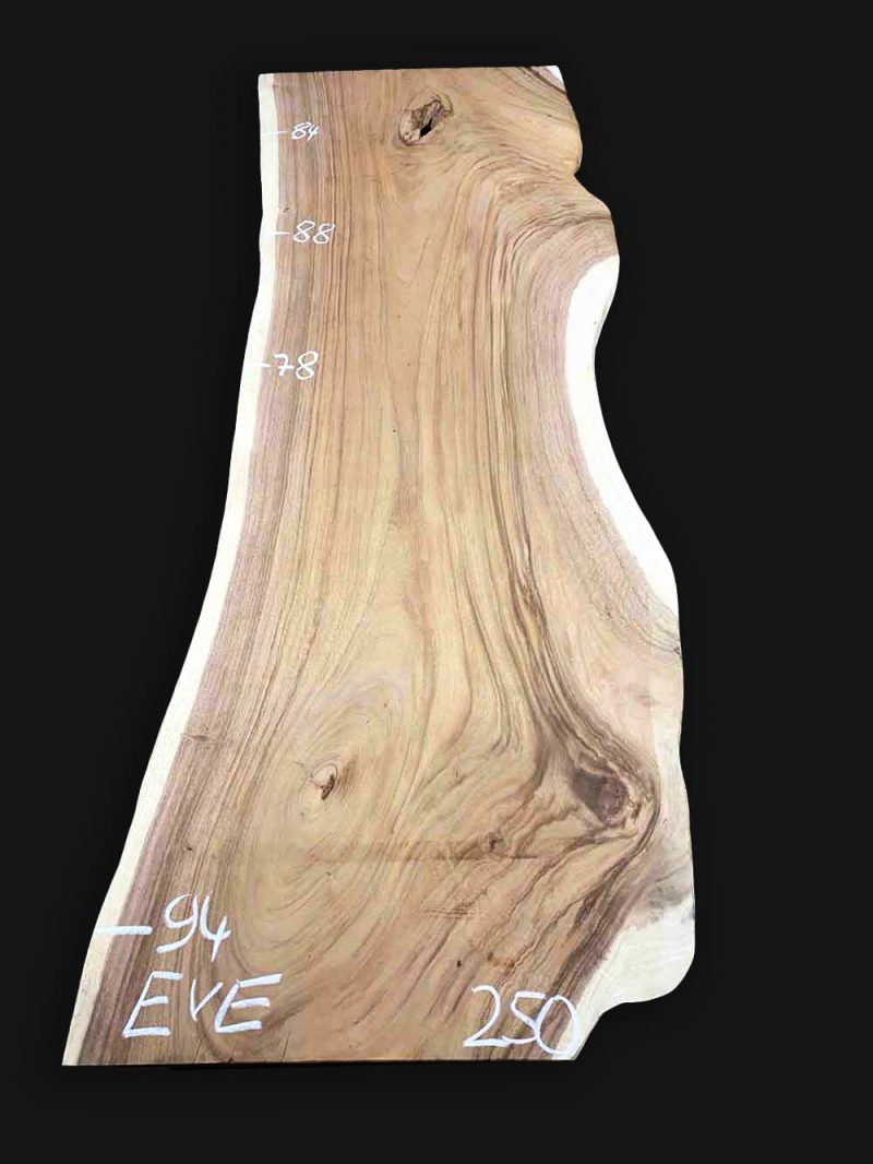 Echtholz Massivholz Tischplatte Akazie Suar 250cm Eve