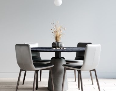 Runder Esstisch Esszimmertisch in weiß Abmaße mit Stühlen
