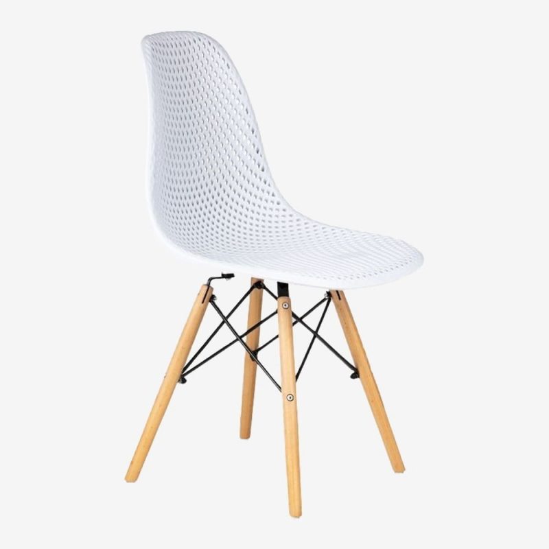 Esszimmerstuhl 'Chocky' Weiß + Holz online günstig kaufen