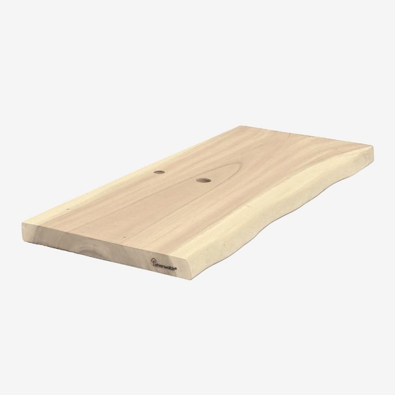 Waschtischplatte Holz für Aufsatzwaschbecken Suar Akazienholz Keflavik Design lackiert für Bad Design