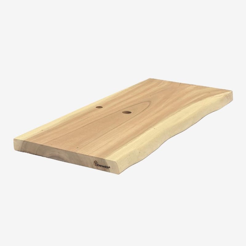 Waschtischplatte Holz für Aufsatzwaschbecken Suar Akazienholz Sumatra Design lackiert für Bad Design