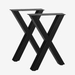 Tischgestell X-Gestell für Baumstamm Tisch Konfigurator Massivholztisch
